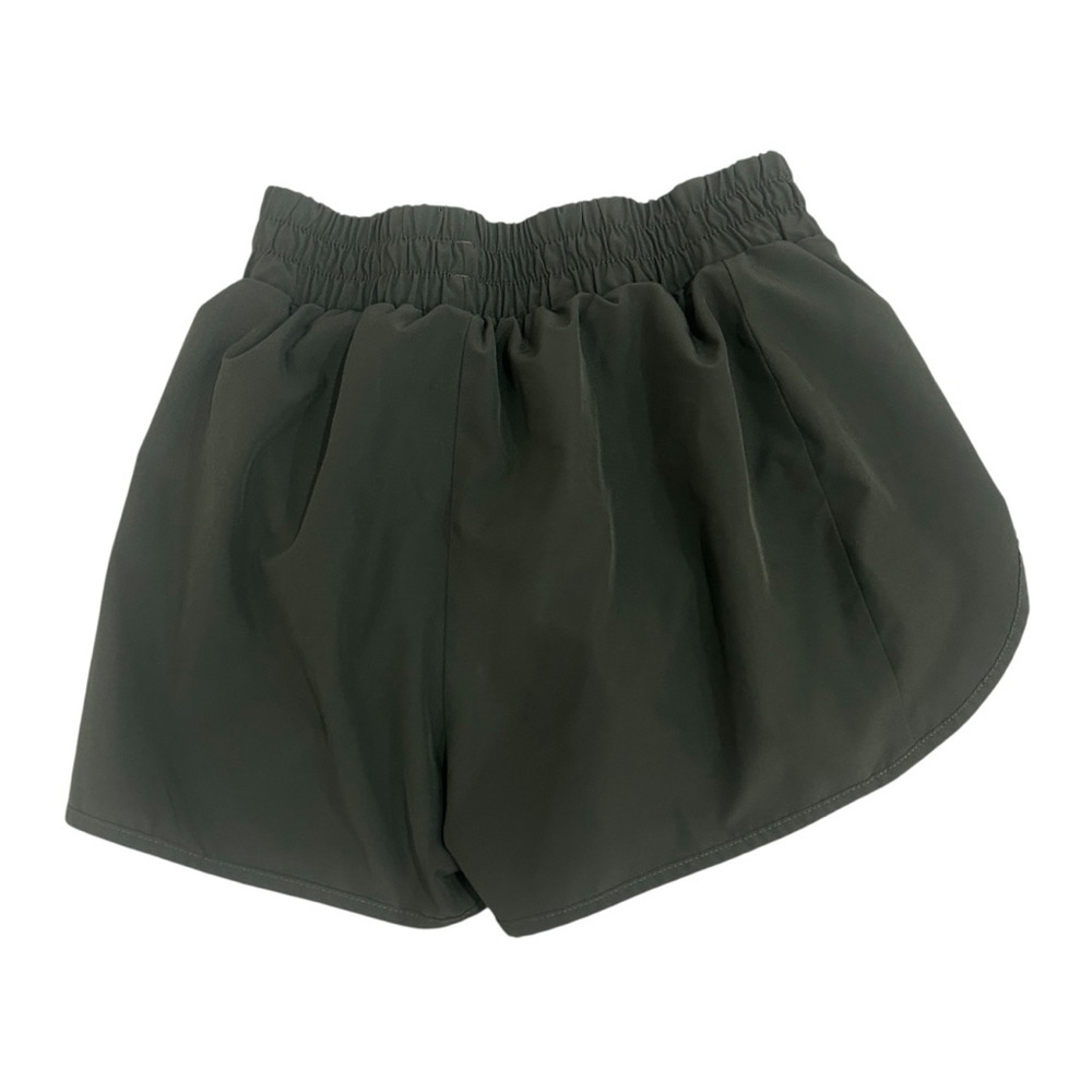 Blooming Jelly dark green Athletic running Shorts with Elastic Waistband medium
